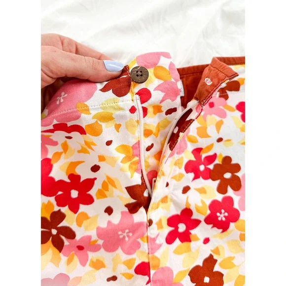 Vintage 00s Y2K Patagonia Water Girl Hawaiian Flower Surf Print Skirt size 8 - Picture 7 of 7